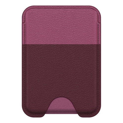 OtterBox Symmetry Cactus Leather Wallet for MagSafe for iPhone 16, Maroon Bells