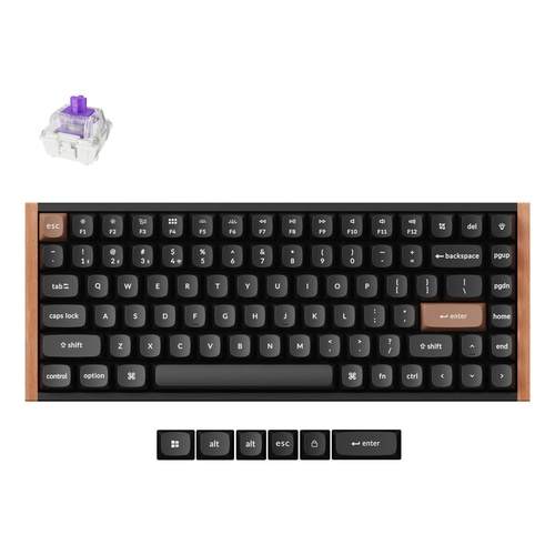 Keychron K2 HE keyboard Gaming USB + RF Wireless + Bluetooth QWERTY UK English Black