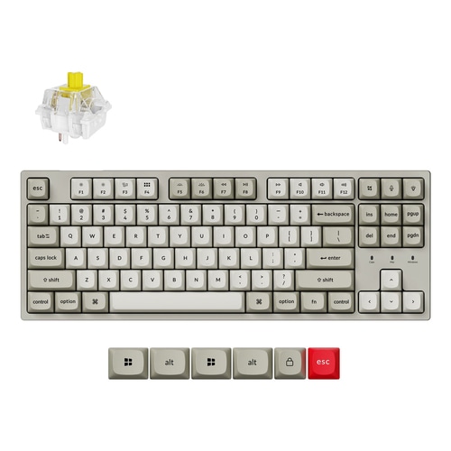 Keychron C1 Pro 8K keyboard Home/Office USB QWERTY UK English Beige