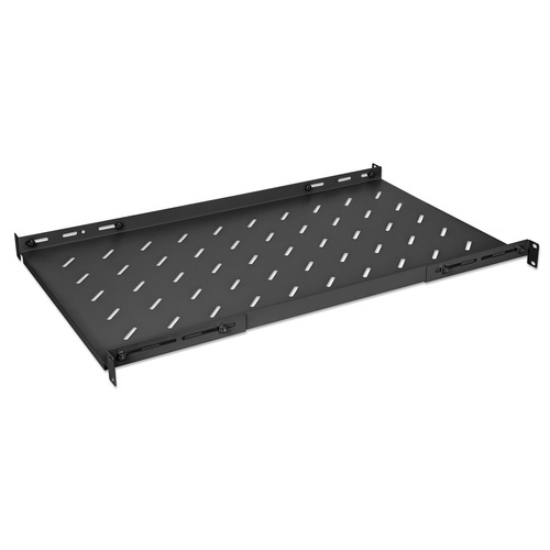 Intellinet 19 Fixed Shelf (adjustable), 1U, 750mm shelf depth, 750 to 950mm adjustable rail depth, Max 20kg, Black, Lifetime warranty