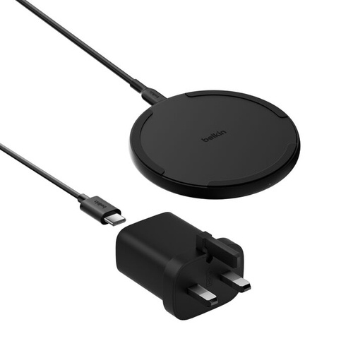 Belkin BoostCharge Mobile phone Black AC, USB Wireless charging Indoor