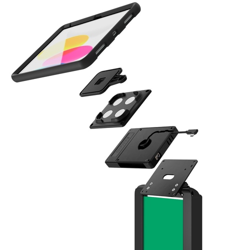 Compulocks Universal Tablet Magnetic Brandable Floor Stand Plus Hub Black