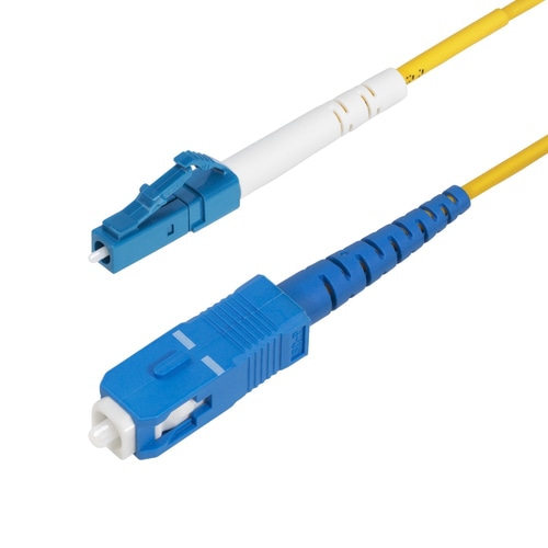 StarTech.com 5m (16.4ft) LC to SC (UPC) OS2 Single Mode Simplex Fiber Optic Cable, 9/125m, 40G/100G, Bend Insensitive, Low Insertion Loss - LSZH Fiber Jumper Cord