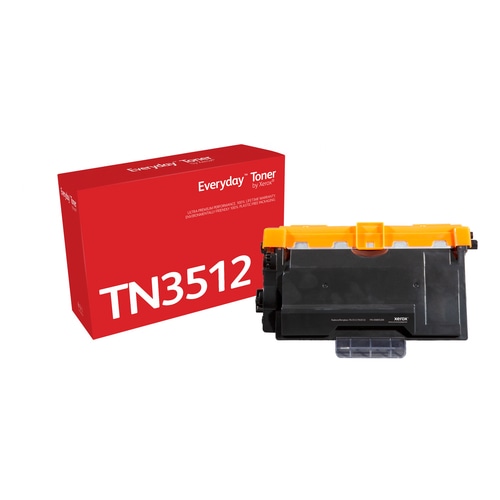 Everyday Black Toner by Xerox compatible with Brother TN3512, Extra High capacity