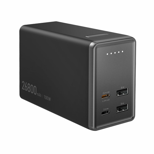 j5create JPB264100 26800mAh PD 100W 4-Port Power Bank, Black