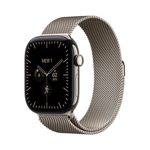 Apple Watch Series 12 GPS + Cellular 46mm Natural Titanium Case with Natural Milanese Loop - M/L