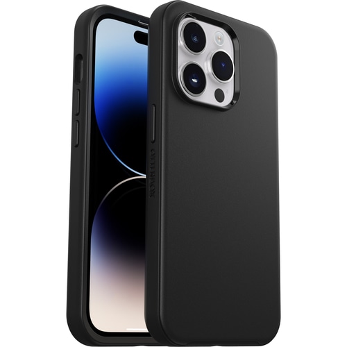 OtterBox Symmetry+ Case for iPhone 14 Pro with MagSafe, Shockproof, Drop proof, Protective Thin Case, 3x Tested to Military Standard, Antimicrobial Protection, Black