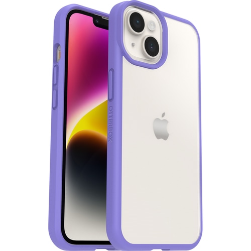 OtterBox React Case for iPhone 14 Plus, Shockproof, Drop proof, Ultra-Slim, Protective Thin Case, Tested to Military Standard, Antimicrobial Protection, Purplexing, No retail packaging