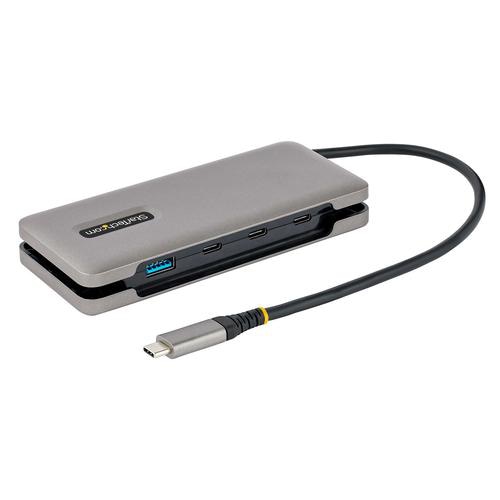 StarTech.com 4-Port USB-C Hub - 1x USB-A & 3x USB-C Ports - USB 3.2 Gen 2 (10Gbps) - Bus Powered - USB Type C Hub w/ 9.8in/25cm Wrap-Around Cable - Portable USB-C to USB-A Hub