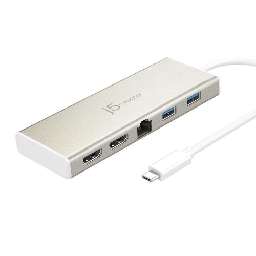 j5create JCD381-N USB Type-C Dual HDMI Mini Dock-Ethernet/ USB 3.1 HUB / PD2.0
