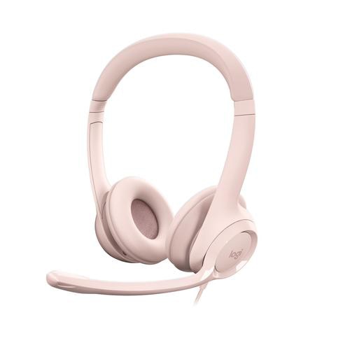 Logitech H390 Headset Wired Head-band Office/Call center USB Type-A Pink