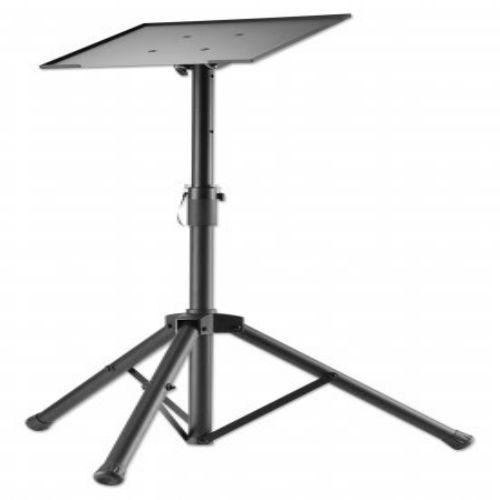 Manhattan TV/Monitor/Projector/Laptop Mount, Tripod Floor Stand, 1 screen/device, Screen Sizes: 13-32, VESA 75x75 to 100x100mm, Max 15kg, Height Adjustable, Black, Lifetime Warranty