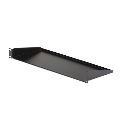 StarTech.com 1U Server Rack Shelf - Universal Rack Mount Cantilever Shelf for 19 Network Equipment Rack & Cabinet - Heavy Duty Steel  Weight Capacity 33lb/15kg - 7 Deep Tray, Black