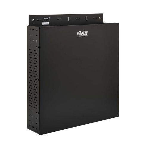 Tripp Lite SRWO2UBRKT SmartRack 2U Low-Profile Vertical-Mount Vented Wall-Mount Mini Rack Enclosure, Black