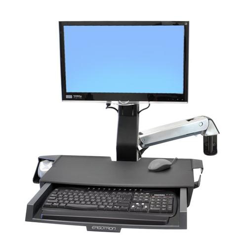 Ergotron StyleView Sit-Stand Combo Arm with Worksurface 61 cm (24) Wall