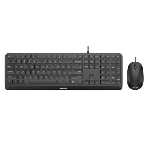 Philips 2000 series SPT6207B/40 keyboard Mouse included USB QWERTY English Black