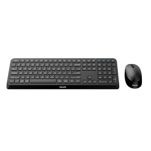 Philips 4000 series SPT6407B/40 keyboard Mouse included RF Wireless + Bluetooth QWERTY English Black