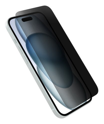 OtterBox Premium Pro Glass Privacy Guard for iPhone 15, Privacy Guard + Antimicrobial