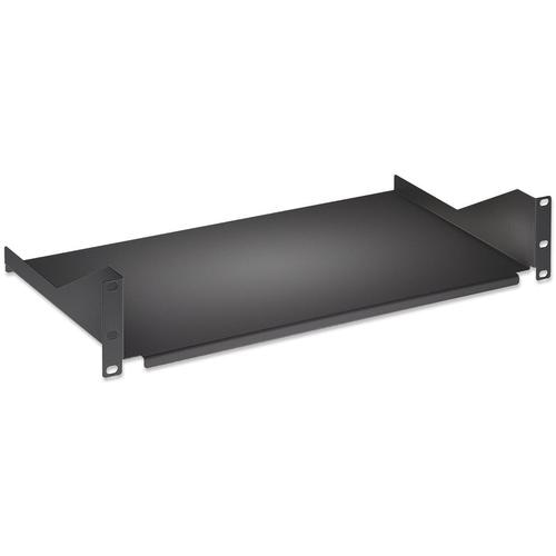 Intellinet 19 Cantilever Shelf, 2U, Fixed, Depth 400mm, Max 25kg, Black, Three Year Warranty
