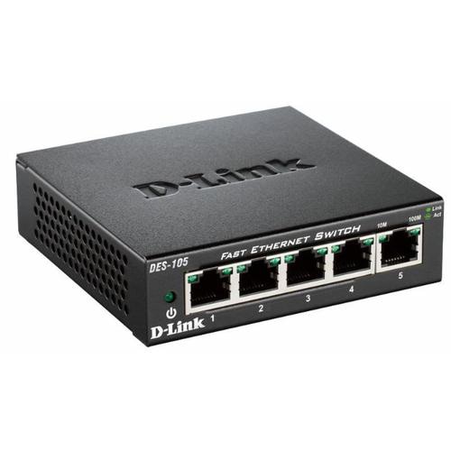D-Link DES-105 Unmanaged Black