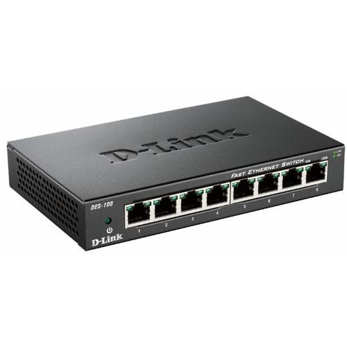 D-Link DES-108 Unmanaged Black