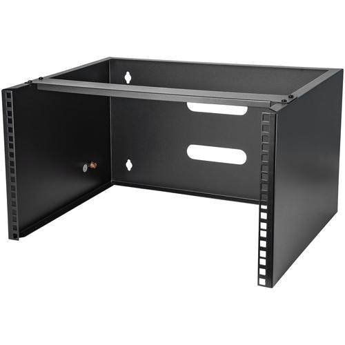 StarTech.com 6U Wall Mount Network Rack - 14 Inch Deep (Low Profile) - 19 Patch Panel Bracket for Shallow Server and IT Equipment, Network Switches - 44lbs/20kg Weight Capacity, Black