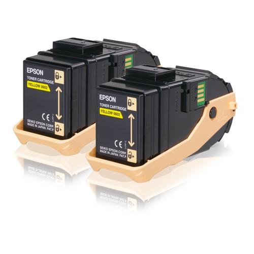 Epson Double Pack Toner Cartridge Yellow 7.5kx2
