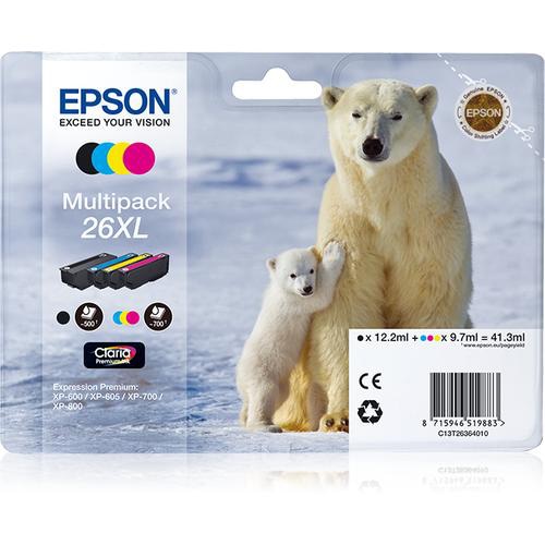 Epson Polar bear Multipack 4-colours 26XL Claria Premium Ink