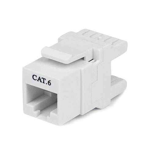 StarTech.com 180 Cat 6 Keystone Jack - RJ45 Ethernet Cat6 Wall Jack White - 110 Type
