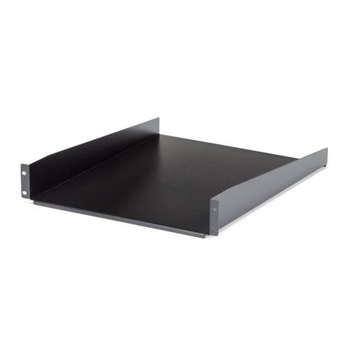 StarTech.com 2U Server Rack Shelf - Universal Rack Mount Cantilever Shelf for 19 Network Equipment Rack & Cabinet - Heavy Duty Steel  Weight Capacity 50lb/23kg - 22 Deep Tray, Black