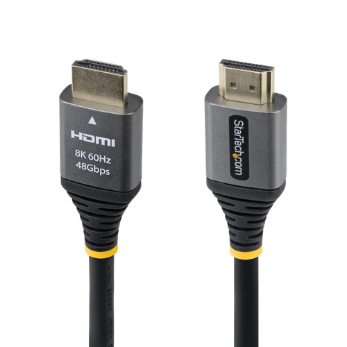 StarTech.com 1ft (30cm) Certified Ultra High Speed HDMI Cable, 8K 60Hz/4K 120Hz, HDMI 2.1 Cable with HDR10+ / eARC, 48Gbps, 8K HDMI Cord for Monitor/TV/Display, Flexible TPE Jacket