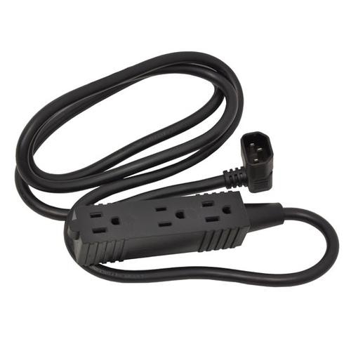 Ergotron SV 3-Outlet Power Strip outlet box Black