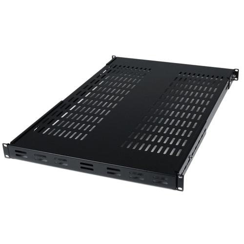 StarTech.com 1U Adjustable Vented Server Rack Mount Shelf - 175lbs - 19.5 to 38in Adjustable Mounting Depth Universal Tray for 19 AV/ Network Equipment Rack - 27.5in Deep