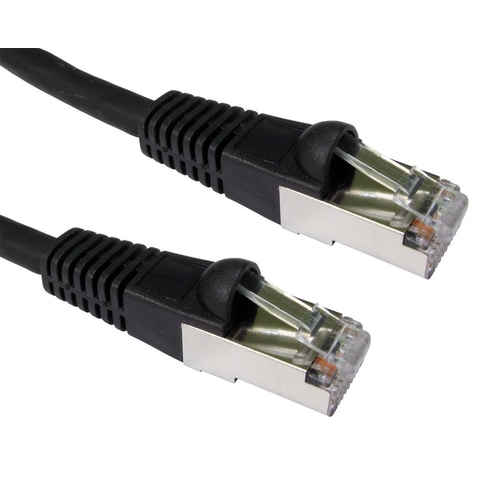 Cables Direct 1m CAT6a, M - M networking cable Black S/FTP (S-STP)