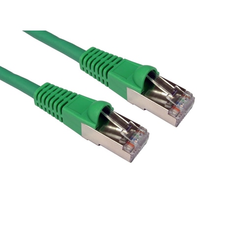 Cables Direct 3m CAT6a, M - M networking cable Green S/FTP (S-STP)