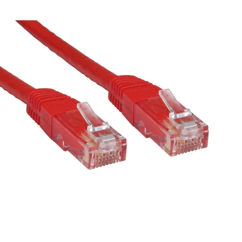 Cables Direct 0.25m Cat6, M - M networking cable Red U/UTP (UTP)