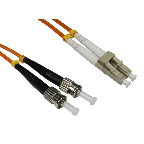Cables Direct 2.0m LC-ST 50/125 MMD OM2 fibre optic cable 2 m Orange
