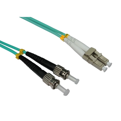 Cables Direct 10.0m LC-ST 50/125 MMD OM3 fibre optic cable 10 m Blue