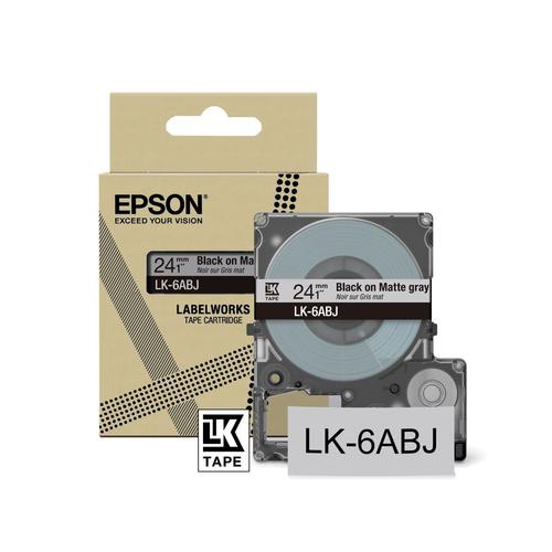Epson Matte Tape  Grey/Black 24mm(8m)  LK-6ABJ