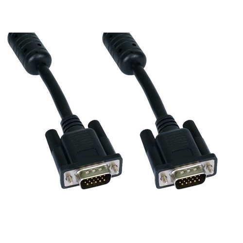 Cables Direct 5m SVGA VGA cable VGA (D-Sub) Black, Chrome