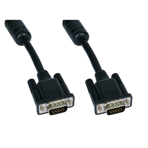 Cables Direct 10m SVGA VGA cable VGA (D-Sub) Black, Chrome
