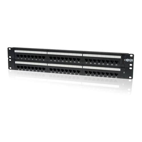 Tripp Lite N052-048 48-Port 2U Rack-Mount Cat5e 110 Patch Panel, 568B, RJ45 Ethernet, TAA