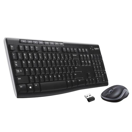 Logitech Wireless Combo MK270 keyboard Mouse included USB QWERTZ Swiss Black