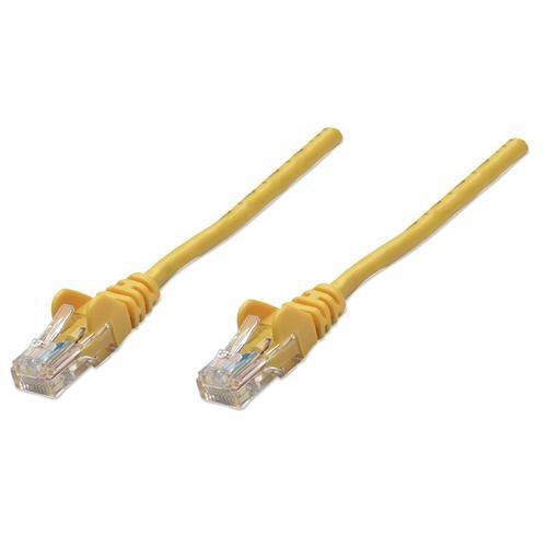 Intellinet Network Patch Cable, Cat5e, 2m, Yellow, CCA, U/UTP, PVC, RJ45, Gold Plated Contacts, Snagless, Booted, Lifetime Warranty, Polybag