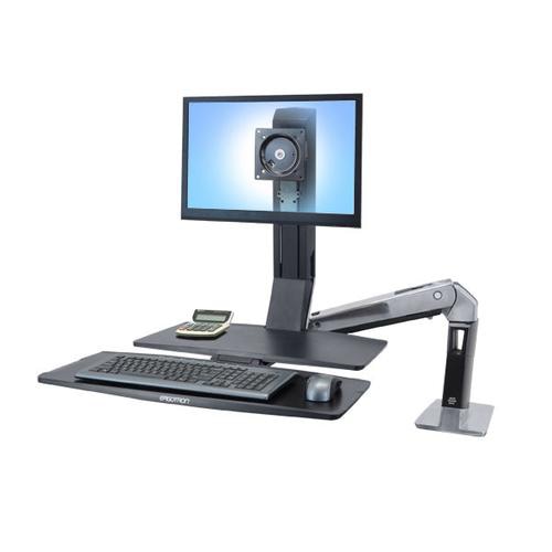Ergotron WorkFit -A, Single LD @ Worksurface+ 61 cm (24) Black Desk