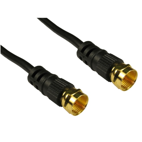 Cables Direct F M/M, 2m coaxial cable Black