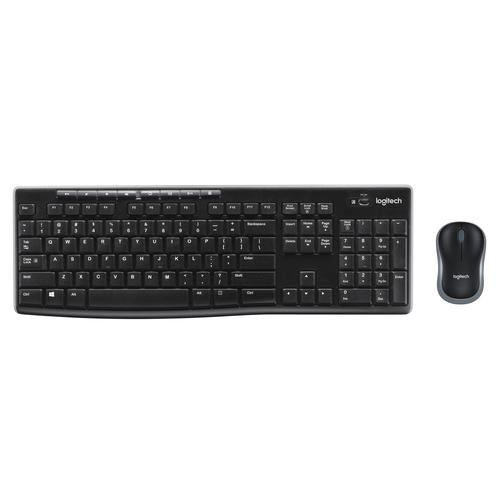 Logitech Wireless Combo MK270 keyboard Mouse included USB QWERTY English Black