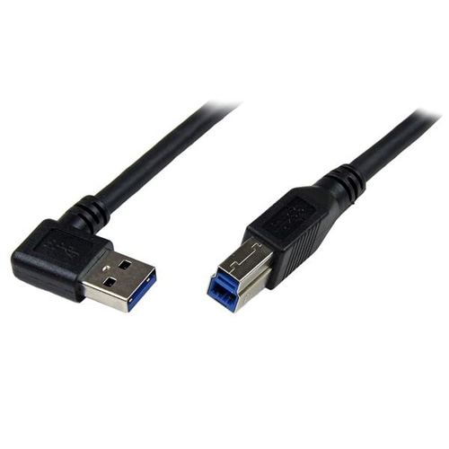 StarTech.com 3m Black SuperSpeed USB 3.0 Cable - Right Angle A to B - M/M