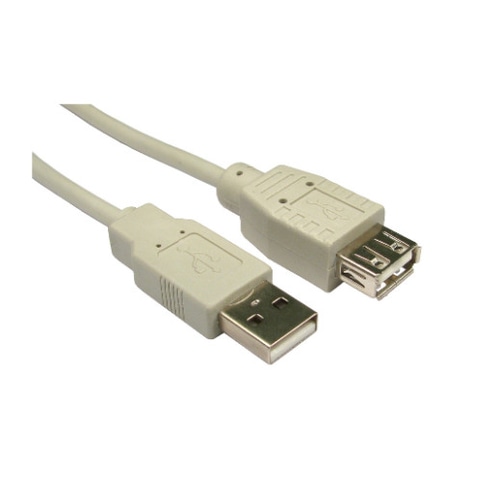 Cables Direct USB 2.0 A/F 5.0m USB cable 5 m USB A Beige