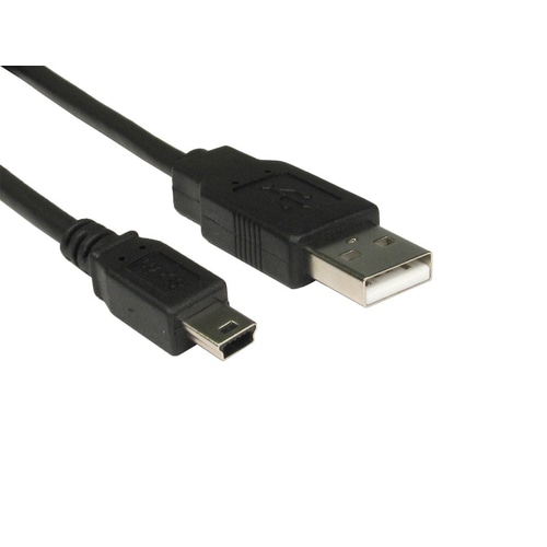 Cables Direct CDL-062-0.5 USB cable 0.5 m USB 2.0 USB A Mini-USB B Black
